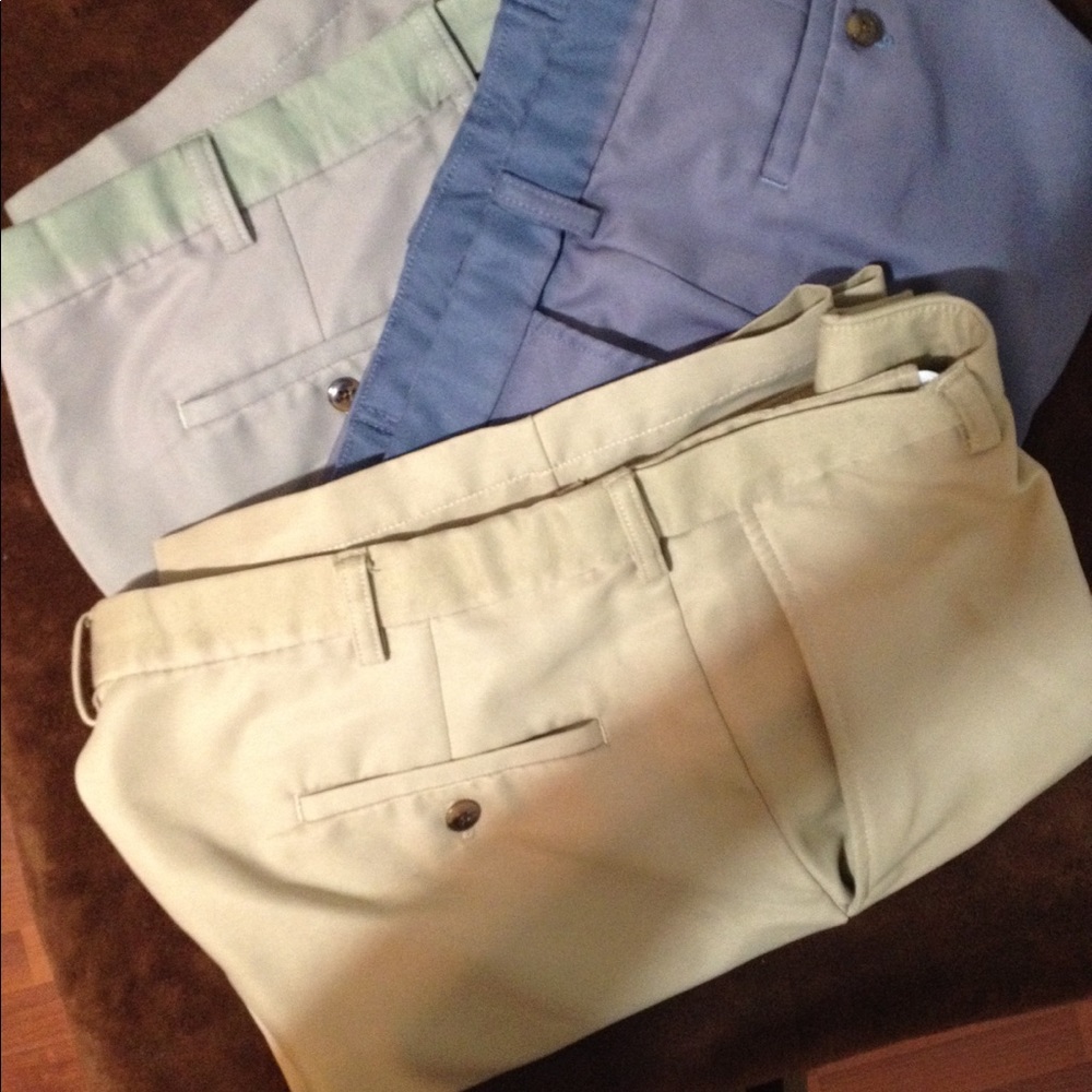 THREE PAIRS Haggar Men's Shorts ~ Adjustable Waist